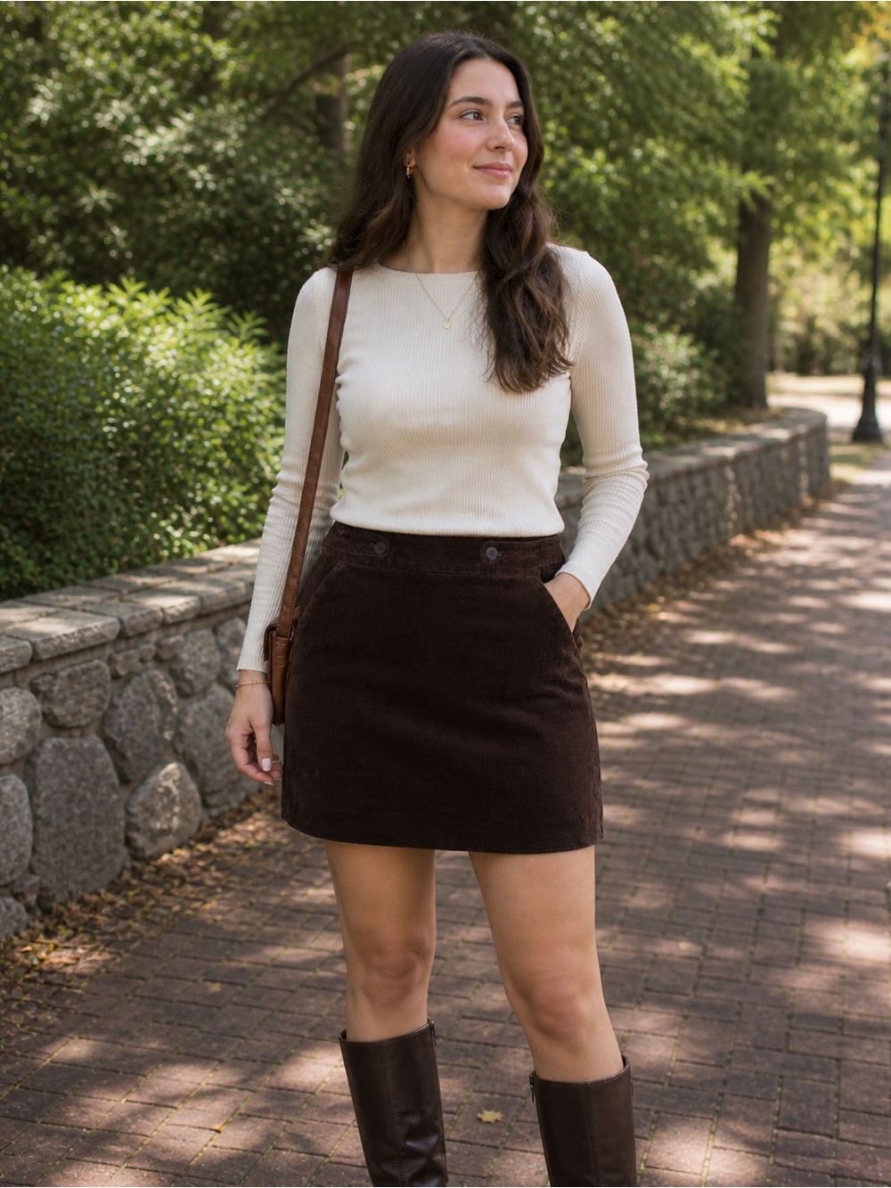 Banana Republic Corduroy Mini Skirt – Dark Chocolate Brown – Size 4